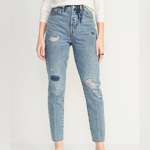 Old Navy High-Waisted OG Straight Ripped Non-Stretch Jeans SIZE 10- NWT